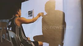 Basketball fan paints Kobe Bryant mural on wall of his house