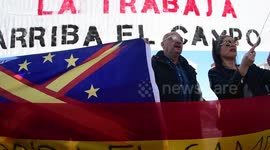 Farmers demonstration in Madrid, Spain