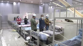 Makeshift hospitals built in Wuhan amid overflow of coronavirus patients