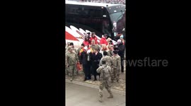 Chiefs owner Clark Hunt arrives with Lombardi trophy at Super Bowl parade in Kansas City