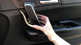 How i can close a car door while i am inside the car