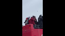 Super Bowl MVP Patrick Mahomes celebrates at Kansas City parade