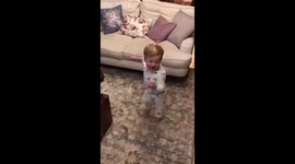 Dancing twirling baby