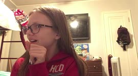 Hilarious moment little brother LOUDLY farts and interrupts sister's beauty blog