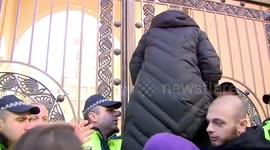 Civil activists, opposition are rallying outside Parliament