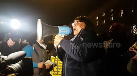 Diane Abbott attends protest campaigning for UK government to stop Jamaica deportation flight