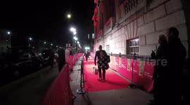 Stanley Johnson departs The Sun Military Awards in Whitehall