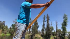 Boat man in Blue Sky