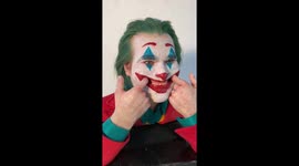 Silicone Joker bust with hands