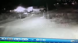 Horrific accident caught on CCTV, motorcyclist flips and gets severe injury in western India