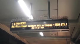London Underground boards display health advice as coronavirus fears rise