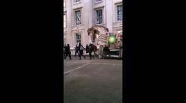 Activists bring Trojan Horse to British Museum in BP protest