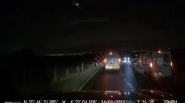 UK driver captures the moment white van causes head-on collision on blind turn
