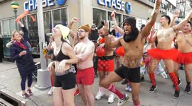 Annual Cupid Undie Charity Run for cancer held in Manhattan