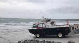 Storm Ciara approaching St Michael's Mount