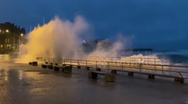 Storm Ciara hits Aberystwyth