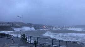 Storm Ciara Criccieth North Wales