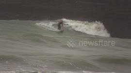 Storm Ciara pounds Cornwall coastline with massive waves