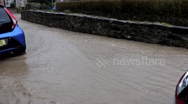 Storm Ciara floods Colwyn Bay in North Wales