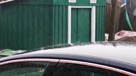 Storm Ciara shows her stength, at Leeds property.