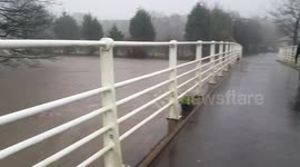 River irwell about to burst it's banks