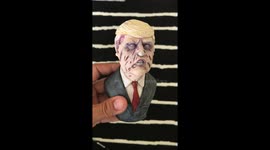 What if Donald Trump became a zombie or is he already one? Zombie Donald Trump Figurine