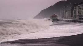 Storm Ciara hits Aberystwyth