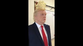 Realistic silicone President Donald Trump sculpture details