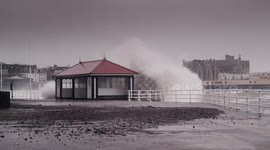 Beautiful slow motion footage shows Storm Ciara battering North Wales