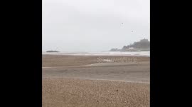 Stormy weather around St Michaels Mount, Cornwall