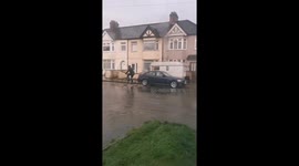 Ferocious winds captured outside house during Storm Ciara