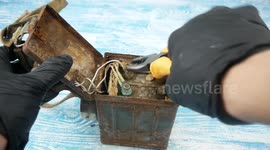 Satisfying video documents restoration of 100-year-old antique military lamp