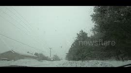 Wisconsin/Michigan Snow Storm Dashcam