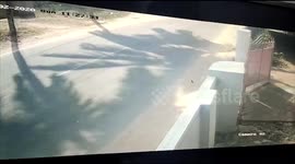 Man knocked down by a speeding car caught on CCTV in southern India