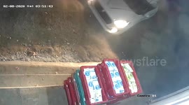 Humorous: CCTV footage of thief stealing milk from a shop in eastern India