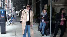 Katie Holmes arriving at Buzzfeed offices in Manhattan
