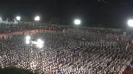Over 10,000 Indian students attempt to break world record for people performing classical dance