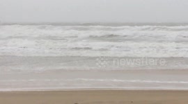 Storm Ciara Bournemouth Beach.