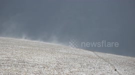 Blowing Snow in 50mph Wind Squalls!