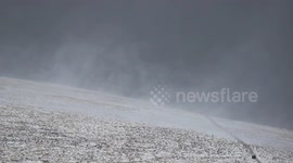 Amazing Snow Blowing Across Mountain In Severe Winds - Post Storm Ciara