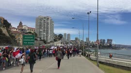Massive march against Sebastián Piñera, President of Chile