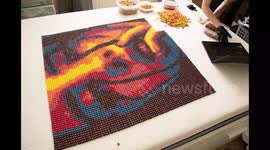 Heard Billie Eilish's Bond theme? Now watch a picture of her form from 7,000 Skittles