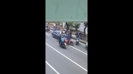 Road rage dispute causes two mile long traffic jam in the Philippines