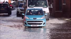 Flooding in Faversham, Kent due to Thames Estuary tidal storm surge