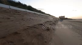 High winds and tides batter the coast