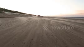 High winds and tides batter the coast