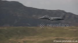 UASF F-15E Strike Eagles Low Level in the Mach Loop (LFA7) in Wales