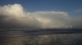 Winter Cumulonimbus Clouds Over Ocean