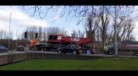 Just happened! Demolition lorry accident!