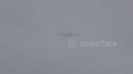 Storm Ciara travel Chaos at Heathrow Airport Etihad A380 A6APA aborted goaround landing 9feb2020 1151a AUH abu dhabi